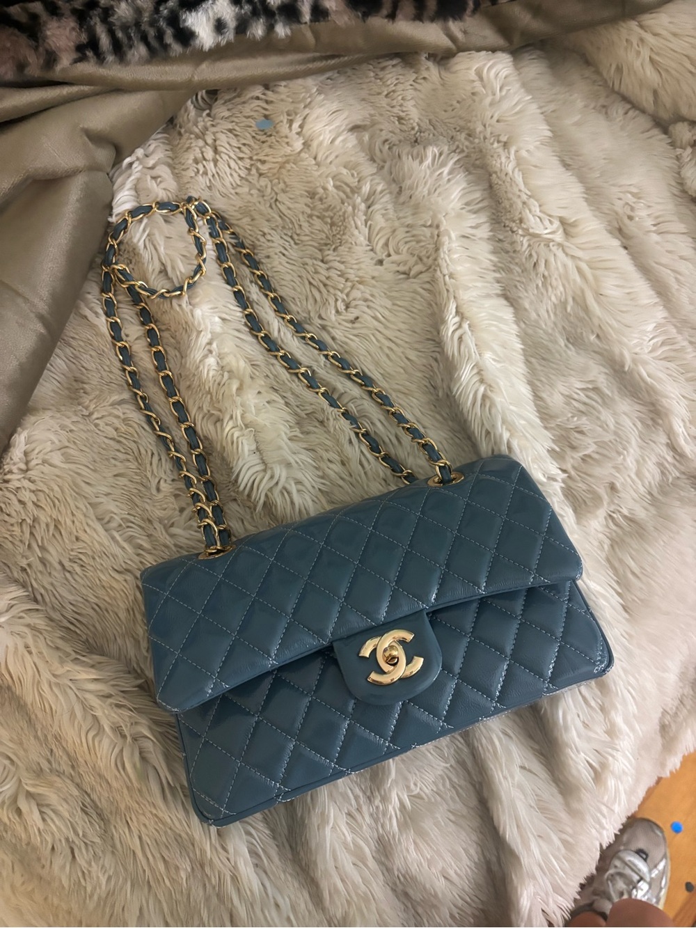 Quilted Chanel Bag in Teal